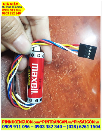 Maxell ER6C Super (Zắc 4holes); Pin nuôi nguồn PLC Maxell ER6C SUPER lithium 3.6v AA1800mAh (NHẬT)